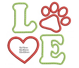 Stickdatei - I love Pfote